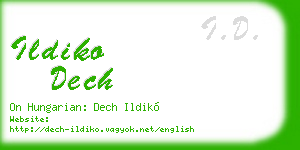 ildiko dech business card